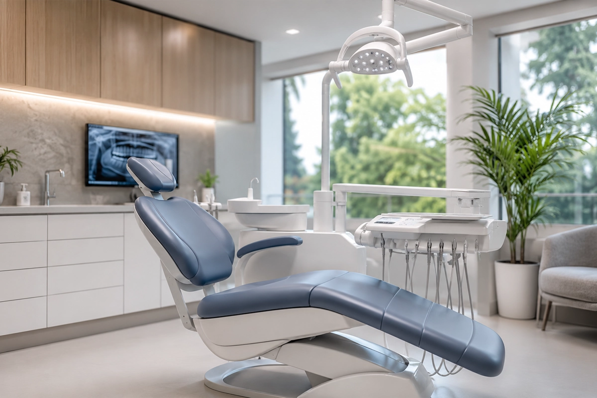 Modern dental office treatment room